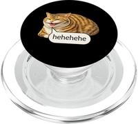 Funny Cheesy Cat Smile Meme Silly Weird Chubby Cat Face PopSockets PopGrip per MagSafe