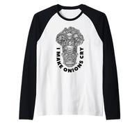 Funny Chef I Make Cipolle Cry Tribal Cook Head Totem Cooking Maglia con Maniche Raglan