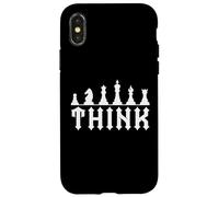 Funny Chess Pieces Chess Lover & Player Gifts Think Custodia per iPhone X/XS