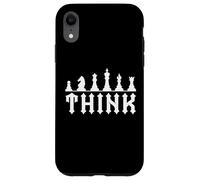 Funny Chess Pieces Chess Lover & Player Gifts Think Custodia per iPhone XR