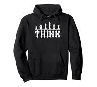 Funny Chess Pieces Chess Lover & Player Gifts Think Felpa con Cappuccio