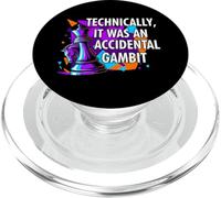 Funny Chess Player Accidental Gambit Blunder Quote PopSockets PopGrip per MagSafe