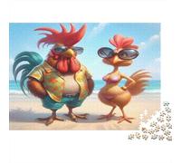 Funny Chicken Beach Puzzle 1000 Pezzi Per Adulti Riduzione Dello Stress Puzzle Difficile Scelta Amazon Gioco Di Logica in Cartone Spesso 70x50cm/1000pcs