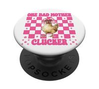 Funny Chicken Farm Pollo Ragazza Mamma Una Cattiva Madre Clucker PopSockets PopGrip Adesivo