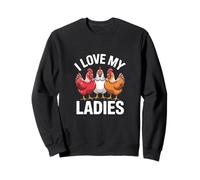 Funny Chicken Memes Scherzi divertenti sul pollo I Love My Ladies Felpa