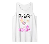 Funny Chicken Mom Just a Girl Who Loves Peckers Chicken Mama Canotta