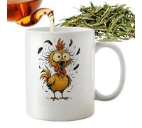 Funny Chicken Mug For Women, Chicken Lover For Girl Lady Farmhouse, 350ml Funny Ceramic Drinkware | Tea Mug With Handle For Chickens Lover Women Coffee Tea Milk Water Drink Beverage