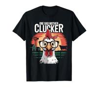 Funny Chicken One Bad Mother Clucker Donne Mamma Day Hen Maglietta