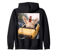 Funny Chicken Roller Coaster Meme Silly Graphic Felpa con Cappuccio