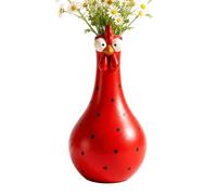 Funny Chicken Vase - Handcrafted Resin Flower Holder - Home Decor Statue