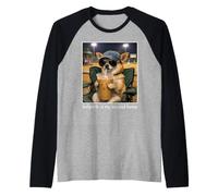 Funny Chihuahua Baseball Ballpark è la mia seconda casa Maglia con Maniche Raglan
