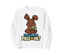 Funny Chocolate Bunny Bite You Want a Piece of Me Felpa