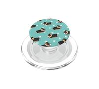 Funny Chonk Running Black Tricolor Corgi Lover Pattern PopSockets PopGrip per MagSafe