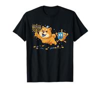 Funny Chow Chow Dreidel Menorah Hanukkah per Bambini da Donna e da Uomo Maglietta