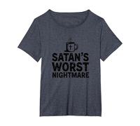 Funny Christians: Satan's Worst Nightmare Tazza da caffè Maglietta, Donna Plus-Size, Pervinca, 2X