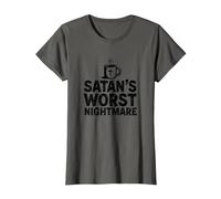 Funny Christians: Tazza da caffè Satan's Worst Nightmare Maglietta, Donna, Asfalto, S