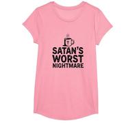 Funny Christians: Tazza da caffè Satan's Worst Nightmare Maglietta, Ragazze, Rosa, M