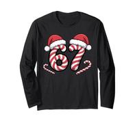 Funny Christmas 67 Meme - Six Seven Candy Canes Maglia a Manica