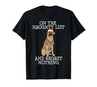 Funny Christmas Anatolian Shepherd Dog Naughty List Maglietta
