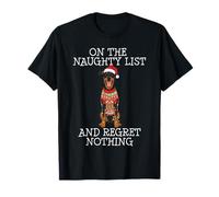 Funny Christmas Beauceron Naughty List Maglietta