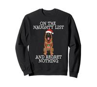Funny Christmas Belgian Malinois Naughty List Felpa