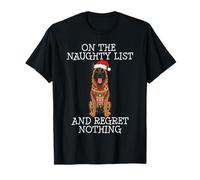 Funny Christmas Belgian Malinois Naughty List Maglietta