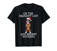 Funny Christmas Bernese Mountain Dog Naughty List Maglietta