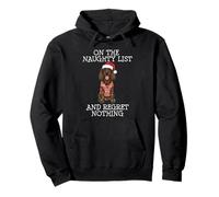 Funny Christmas Boykin Spaniel Naughty List Felpa con Cappuccio