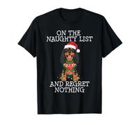 Funny Christmas Cavalier King Charles Spaniel Naughty List Maglietta