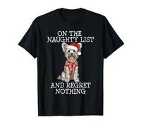 Funny Christmas Chinese Crested Naughty List Maglietta