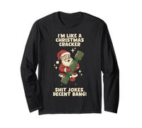 Funny Christmas Cracker Decent Bang Maglia a Manica