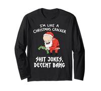 Funny Christmas Cracker Decent Bang Maglia a Manica