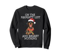 Funny Christmas Dachshund Naughty List Felpa