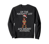 Funny Christmas Doberman Pinscher Naughty List Felpa