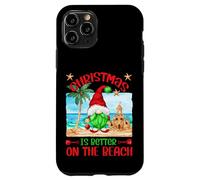 Funny Christmas Gnome For Xmas Vacation On The Beach Custodia per iPhone 11 Pro