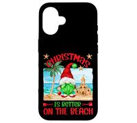 Funny Christmas Gnome For Xmas Vacation On The Beach Custodia per iPhone 16