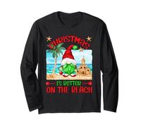 Funny Christmas GNOME for Xmas Vacation On The Beach Maglia a Manica