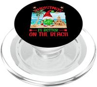 Funny Christmas Gnome For Xmas Vacation On The Beach PopSockets PopGrip per MagSafe