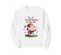 Funny Christmas Golfer Cute Snowman Par-Tee Golf Felpa