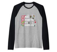 Funny Christmas List Quotes Sayings Illustration Graphic Maglia con Maniche Raglan