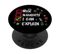 Funny Christmas List Quotes Sayings Illustration Graphic PopSockets PopGrip Adesivo