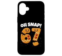 Funny Christmas Oh Snap Gingerbreadman 6 7 Meme Xmas Custodia per iPhone 16 Plus