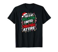Funny Christmas Phrase Quotes Santa Claus Xmas Maglietta