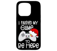 Funny Christmas Quotes I Paused My Game to Be Here Graphic Custodia per iPhone 15 Pro