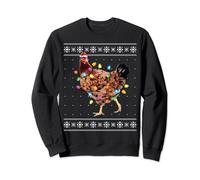 Funny Christmas Santa Chicken Xmas Ugly Sweater Felpa