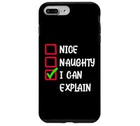 Funny Christmas Santa Clause Checklist Quotes Graphic Custodia per iPhone 7 Plus/8 Plus