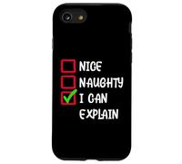 Funny Christmas Santa Clause Checklist Quotes Graphic Custodia per iPhone SE (2020) / 7/8