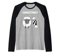 Funny Christmas Scrooge Baa Bah Humbug Uomo Donna Bambini Maglia con Maniche Raglan