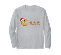 Funny Christmas Videogame Cookie Gingerbread Maglia a Manica