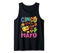 Funny Cinco De Mayo Mexican Fiesta 5 De Mayo Uomini Donne Ragazze Canotta